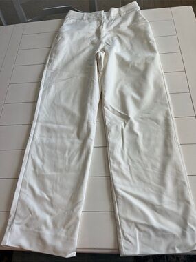 Boston Proper Cream Straight-Leg Chinos